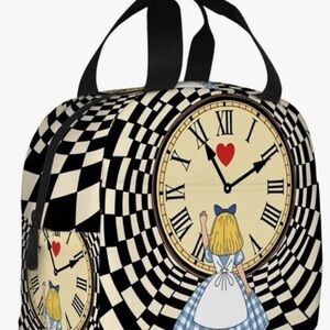 Alice in Wonderland Clock Print Satchel Bag